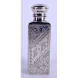 A STYLISH ENGLISH SILVER SCENT BOTTLE. 67 grams. 7 cm high.