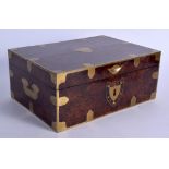 A MAJESTIC EARLY 19TH CENTURY FRENCH PALAIS ROYALE TRAVELLING BOX inset with many implements, mainly