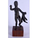 AN EARLY EUROPEAN BRONZE FIGURE OF A STANDING MALE probably antiquity. Bronze 11.5 cm high.