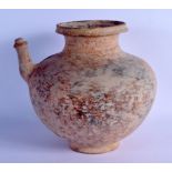 AN EARLY CHINESE PAINTED POTTERY BULBOUS EWER possibly Neolithic period. 24 cm x 21 cm.
