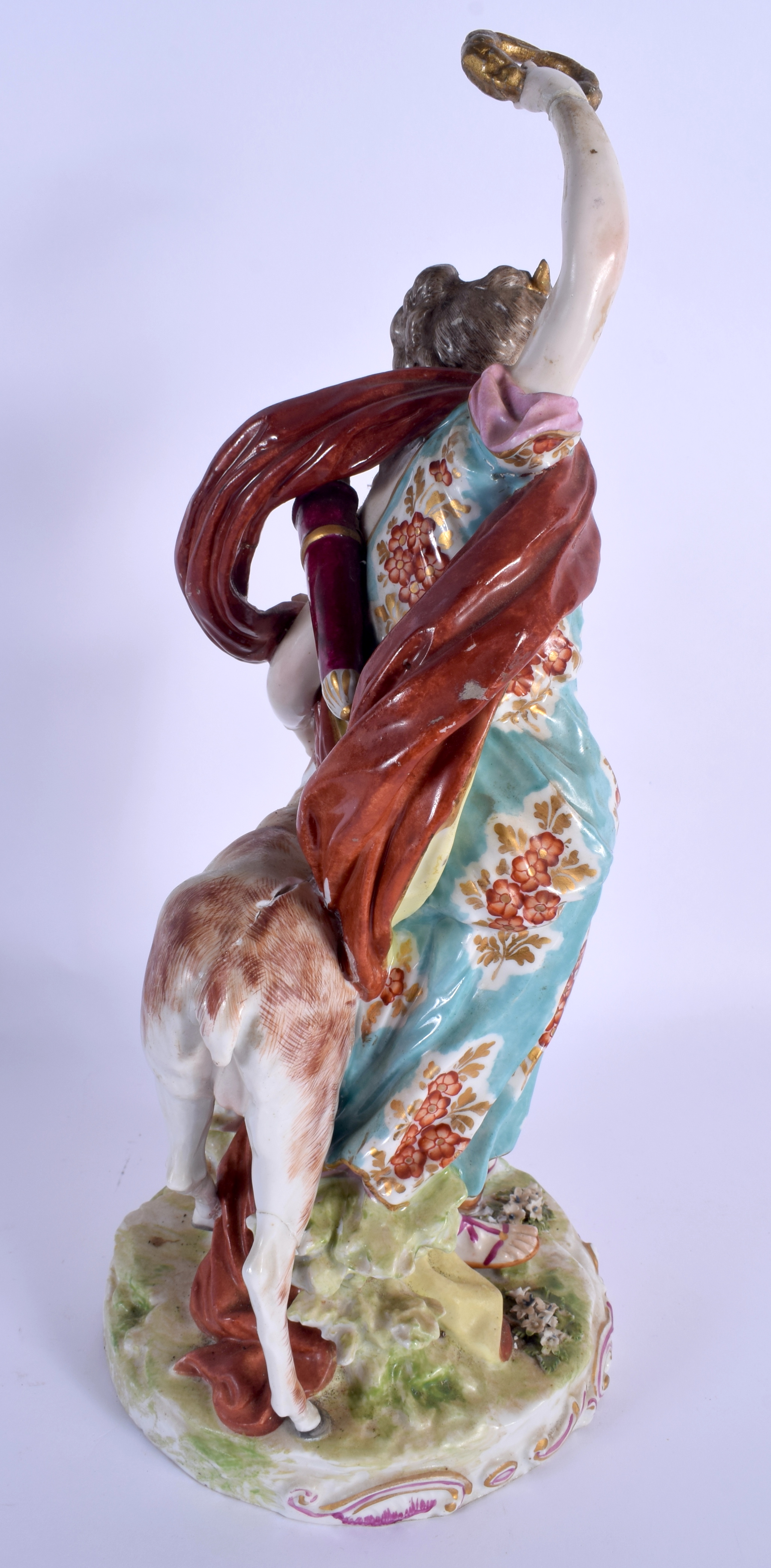 A LARGE 19TH CENTURY FRENCH SAMSONS OF PARIS PORCELAIN FIGURE in the manner of Chelsea/Derby. 37.5 c - Image 3 of 4