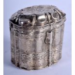 AN ANTIQUE SILVER BOX. 21 grams. 4 cm x 4 cm.