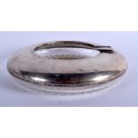 A LARGE ART DECO SILVER ASHTRAY. 1298 grams overall. 23 cm x 5 cm.