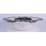 A TIFFANY & CO SILVER STRAWBERRY BOWL. 542 grams. 20 cm wide.