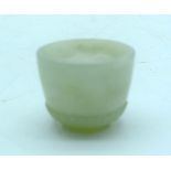 A small Indian Jade bowl 4 cm x 3.5.