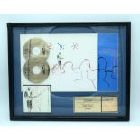 Eric Clapton Framed Presentation Award CD of The Eric Clapton Concert 24 nights 500,000 copies 53 x