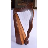 A VINTAGE MUSICAL HARP. 77 cm x 44 cm.