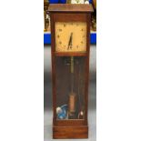 AN ART DECO BATTERY POWERED CLOCK. 90 cm x 25 cm.