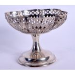 AN ANTIQUE SILVER BON BON DISH. 60 grams. 8 cm x 10 cm.