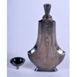 A BOXED SILVER PERFUME BOTTLE. 19 grams. 6.5 cm high.