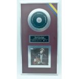 Eric Clapton Framed Presentation Platinum Award CD of The Eric Clapton Unplugged Concert 26 x 49 cm