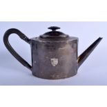 A GEORGE III SILVER TEAPOT AND COVER. London 1796. 436 grams. 17 cm x 31 cm.