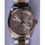 A GENTLEMAN'S ROLEX OYSTER DATEJUST WRISTWATCH. 3.25 cm wide.