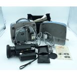 A vintage cased Pathescope projector together with a Sankyo light movie camera (2)