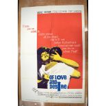 THE BODY movie poster, 1971, horizontal and vertical folds, 105 cm x 68 cm and OF LOVE AND DESIRE, m