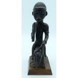 AFRICAN TRIBAL BAULE CAVALIER, IVORY COAST. 31cm x 19cm