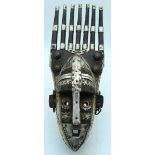 AFRICAN TRIBAL BAMANA NTOMO MASK, MALI. 549cm x 19cm