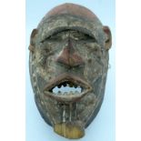 AFRICAN TRIBAL MOSSI MASK, BURKINA FASO. 32cm x 18cm