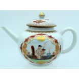 A RARE 18TH CENTURY CHINESE EXPORT TEAPOT AND COVER Qianlong, possibly made for the Dutch market, pa