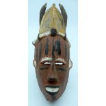 AFRICAN TRIBAL IGBO MASK, NIGERIA. 40cm x 14cm