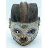 AFRICAN TRIBAL YORUBA GELEDE MASK, NIGERIA. 28 cm x 20cm