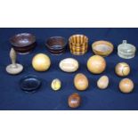 A LARGE COLLECTION OF 18TH/19TH CENTURY CONTINENTAL TREEN in various forms and sizes. (qty)