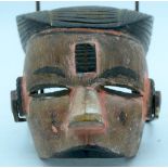 AFRICAN TRIBAL OGONI MASK, NIGERIA. 15cm x 13cm