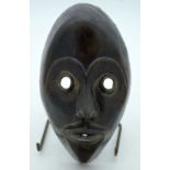 AFRICAN TRIBAL DAN BUGLE MASK, IVORY COAST / LIBERIA. 24cm x 14cm