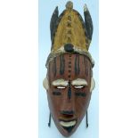 AFRICAN TRIBAL IGBO MASK, NIGERIA40cm x 15cm