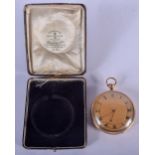 A 18CT GOLD MUSICAL POCKET WATCH. 142 grams overall. 4.75 cm wide.