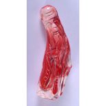 A VINTAGE CHINESE CARVED CORAL IMMORTAL. 7 cm high.