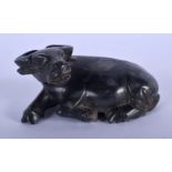 AN EARLY 20TH CENTURY CHINESE CARVED AGATE WATER BUFFALO Late Qing/Republic. 8 cm x 3 cm.