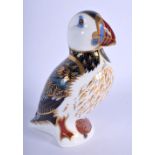 Royal Crown Derby paperweight of a puffin. 12cm high