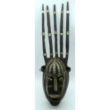 TRIBAL AFRICAN ART BANAMA NTOMO MASK. Mali. The Bamana Ntomo masks were worn by boys as they pass