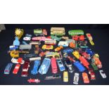 A collection of Dinky models Commercial vehicles, cars, Thunderbirds etc