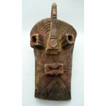 TRIBAL AFRICAN ART SONGYE KIFWEBE MASK. Kifwebe masks belong to the Songye tribe of the Democratic