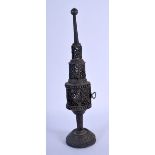 A VINTAGE SILVER JUDAIC SPICE TOWER. 152 grams. 24 cm high.