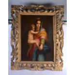 Italian School (18th/19th Century) Oil on canvas, Madonna and Child. Image 71 cm x 53 cm.