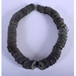 AN EARLY 20TH CENTURY CHINESE CARVED BRONZE COINAGE NECKLACE Late Qing/Republic, comprising of hundr