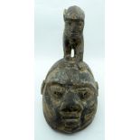 TRIBAL AFRICAN ART - YORUBA GELEDE MASK from Nigeria. The Gelede is a celebration of the power of w