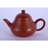 A FINE 19TH CENTURY CHINESE MINIATURE YIXING POTTERY TEAPOT AND COVER Kangxi mark and possibly of th