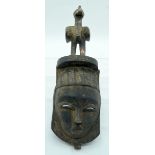 TRIBAL AFRICAN BINI MASK. Nigeria. 44cm x 13cm