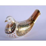 Royal Crown Derby paperweight of a dove. 15cm long