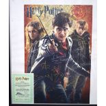 Framed Harry Potter signed poster with certificate 92 x 61cm.