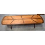 An Avalon Coffee table with inlaid pattern 151 x 46 x 36cm.