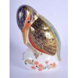 Royal Crown Derby paperweight of a kingfisher. 11.5cm high