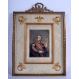 AN EARLY 20TH CENTURY FRENCH EMPIRE STYLE NEO CLASSICAL FRAME. 28 cm x 18 cm.