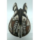 TRIBAL AFRICAN ART MOSSI WAN PESEGO MASK from Burkina Faso. This style of mask depicts the head of a