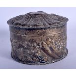 A VICTORIAN SILVER EMBOSSED BOX. London 1886. 217 grams. 10.5 cm x 7 cm.