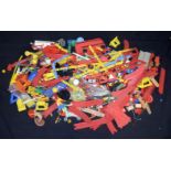 A collection of vintage plastic toy construction items etc (Qty).